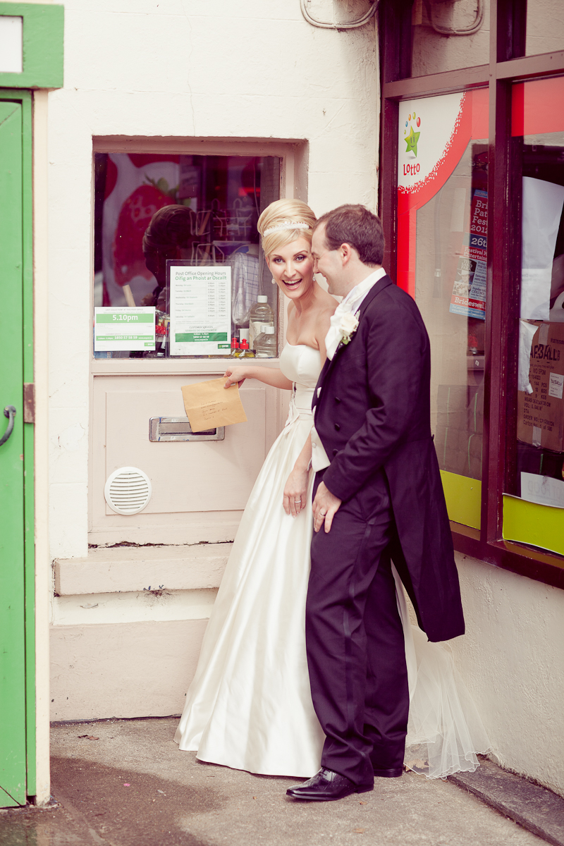 bride groom postbox